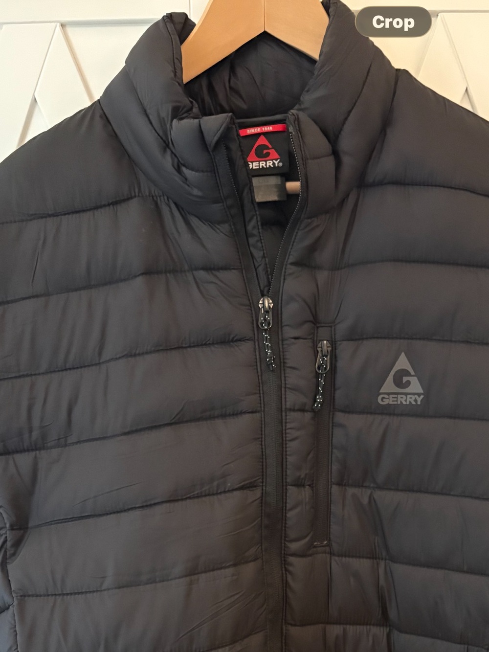 Gerry Men's Black Quilted Packable Puffer Jacket lightweight NWOT